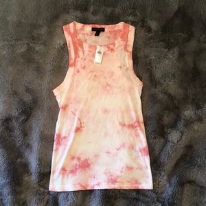 NWT tie-dye ribbed racerback tank-top